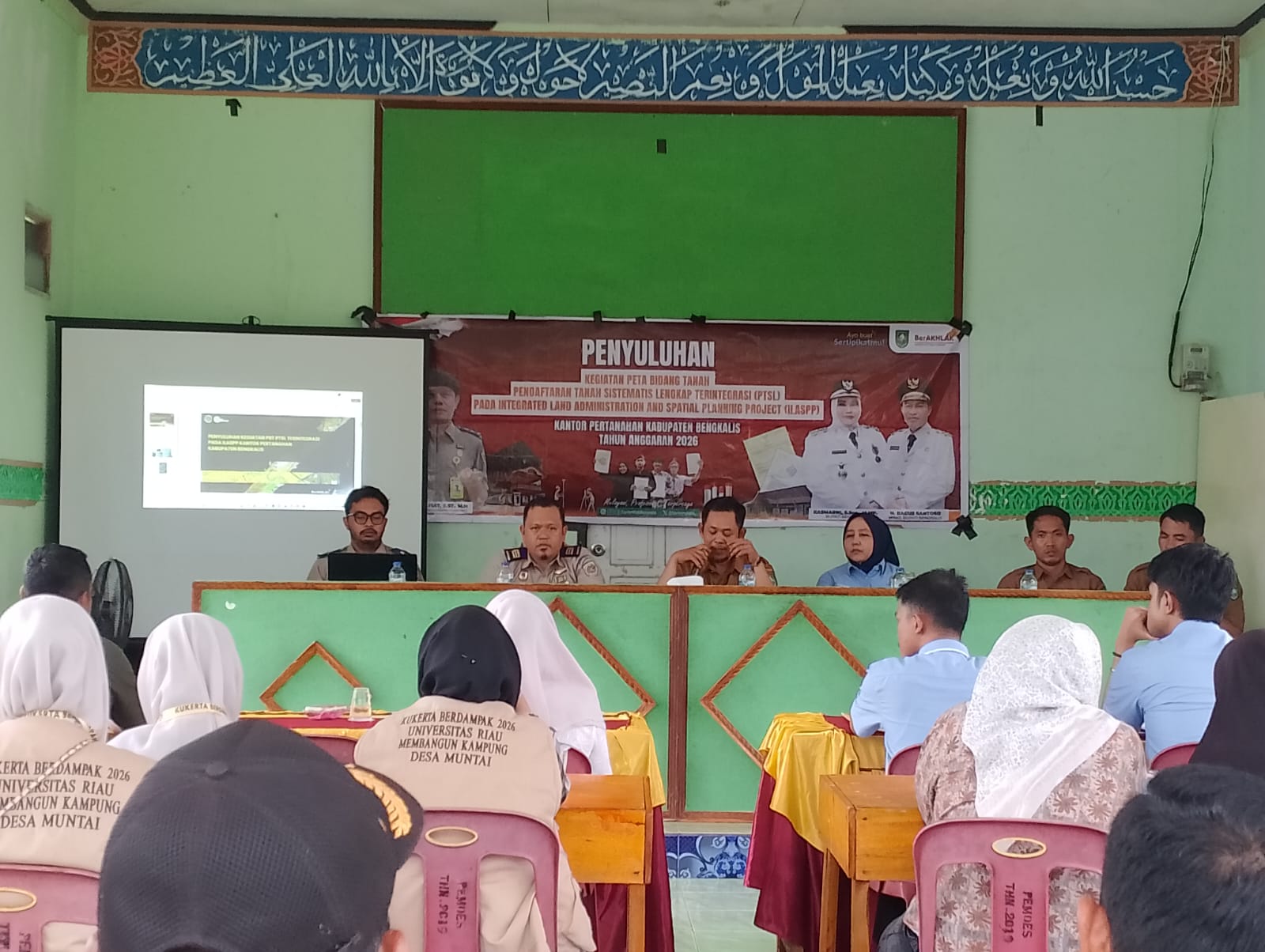 Pastikan Kepastian Hukum Lahan Warga, BPN Bengkalis Sosialisasi PTSL ILASPP di Desa Muntai