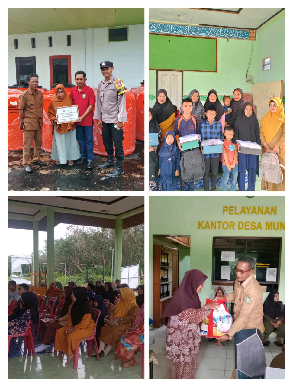 Pemerintah Desa Muntai Salurkan Bantuan PAH, Sembako, dan Santunan Anak Yatim