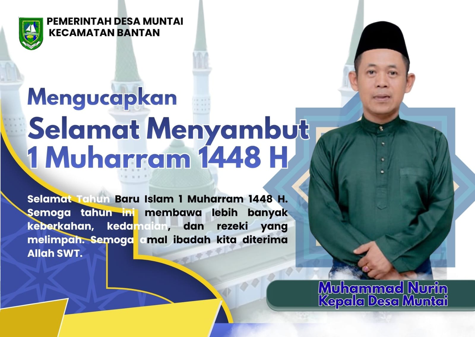 Pemerintah Desa Muntai Ucapkan Selamat Tahun Baru Islam 1 Muharam 1448 Hijriah, Tradisi Adat Melayu Terus Dilestarikan